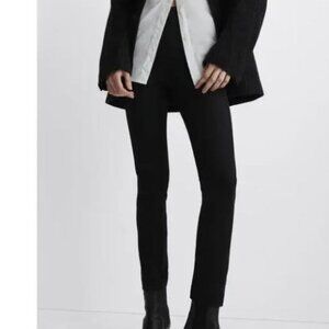 Rag & Bone Simone Flare Navy Pants Pull On Stretchy Seamed Size 6